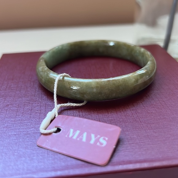 Authentic Mays Brand Burma Jade Bangle Bracelet